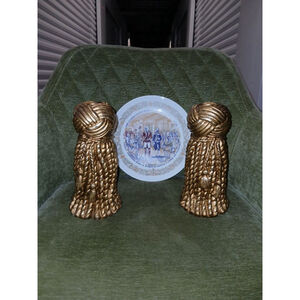 1970s Dorothy Draper Hollywood Regency style the Rope-Tassel Candle Holders